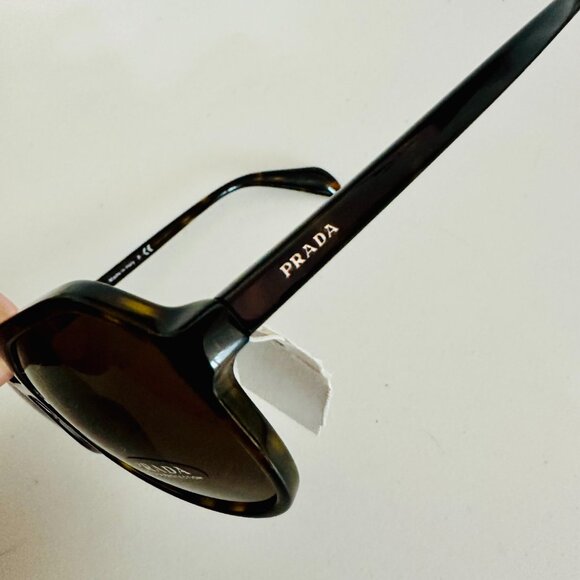 PRADA TORTOISE SHELL SUNGLASSES SPR22R 2AU-8C1 100% UV PROTECTION MADE IN ITALY